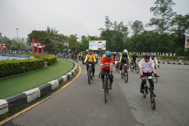 1.200 Pesepeda Ramaikan Happy Cycling HUT ke-255 Pontianak