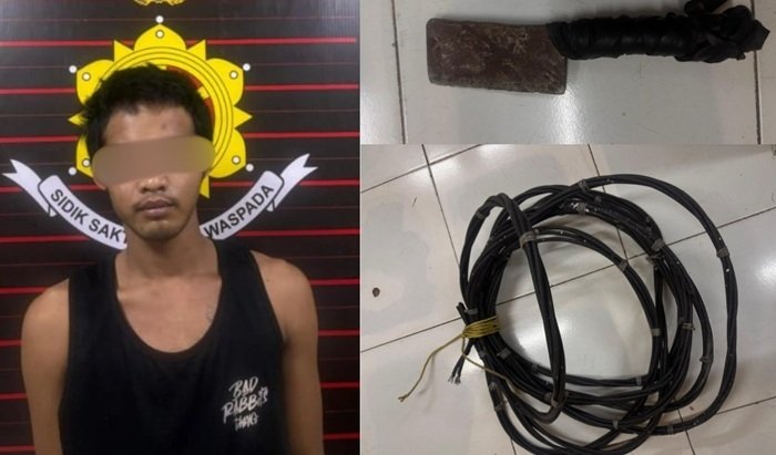 Aksi Tengah Malam Berujung Penjara, Pencuri Kabel Tower Telekomunikasi Ditangkap Warga