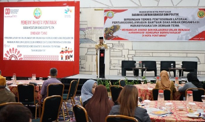Bimtek LPJ Dana Hibah Ormas, Sekda Pontianak Tekankan Akuntabilitas dan Sinergi