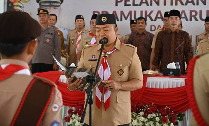 Bupati Ketapang Lantik Pramuka Garuda Sekaligus Lepas Kontingen Jamnas XII