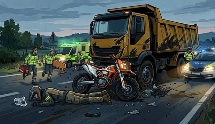 Pemotor Tewas Usai Bertabrakan dengan Dump Truk di Trans Kalimantan