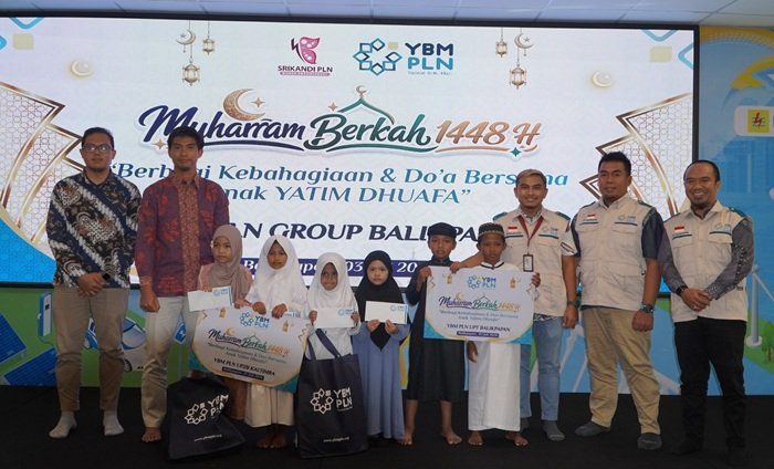 PLN UPT Balikpapan dan YBM PLN Berbagi Kebahagiaan Bersama Anak Yatim Dhuafa pada Muharram 1448 H