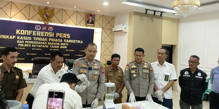 Polres Ketapang Ungkap 32 Kasus Narkotika di Awal 2026, Amankan 53 Tersangka dan 763,97 Gram Sabu