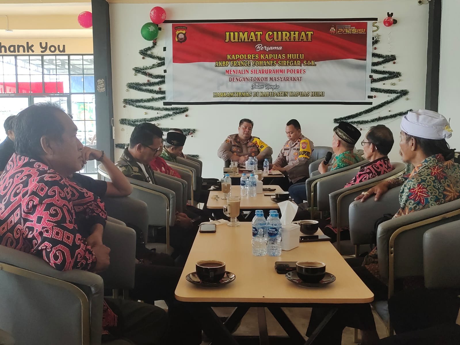 Jalin Silaturahmi, Kapolres Kapuas Hulu Sambang dengan Tokoh Agama, Adat dan Organisasi Keagamaan