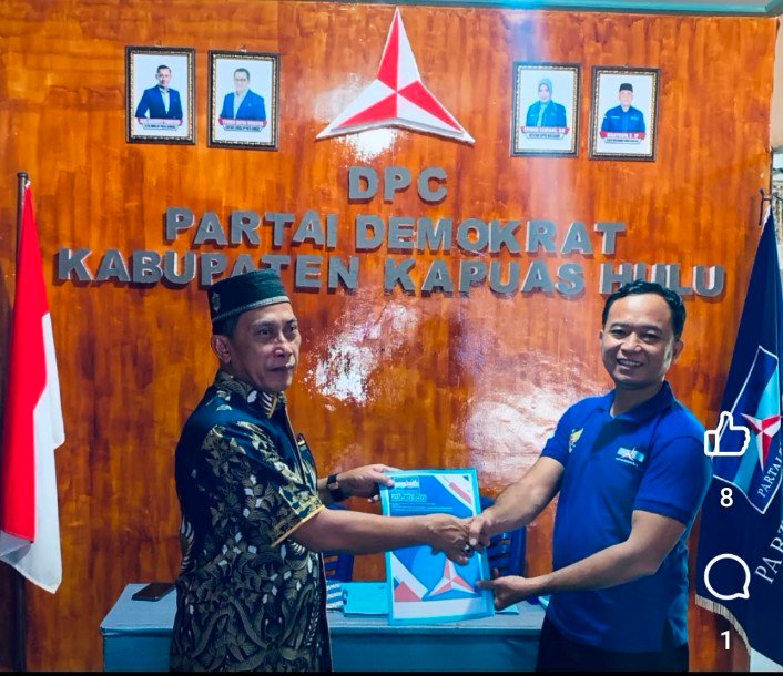 Sukardi Daftar Calon Bupati Kapuas Hulu Melalui Partai Demokrat
