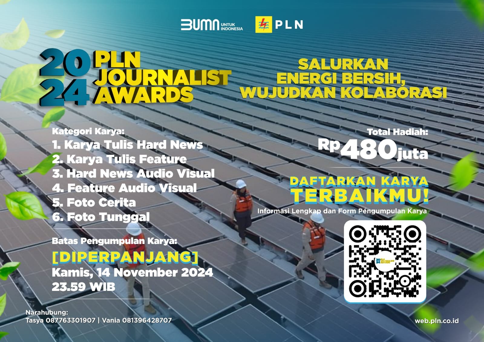 PLN Journalist Award 2024 Banjir Peminat, Waktu Pendaftaran Diperpanjang hingga 14 November 2024