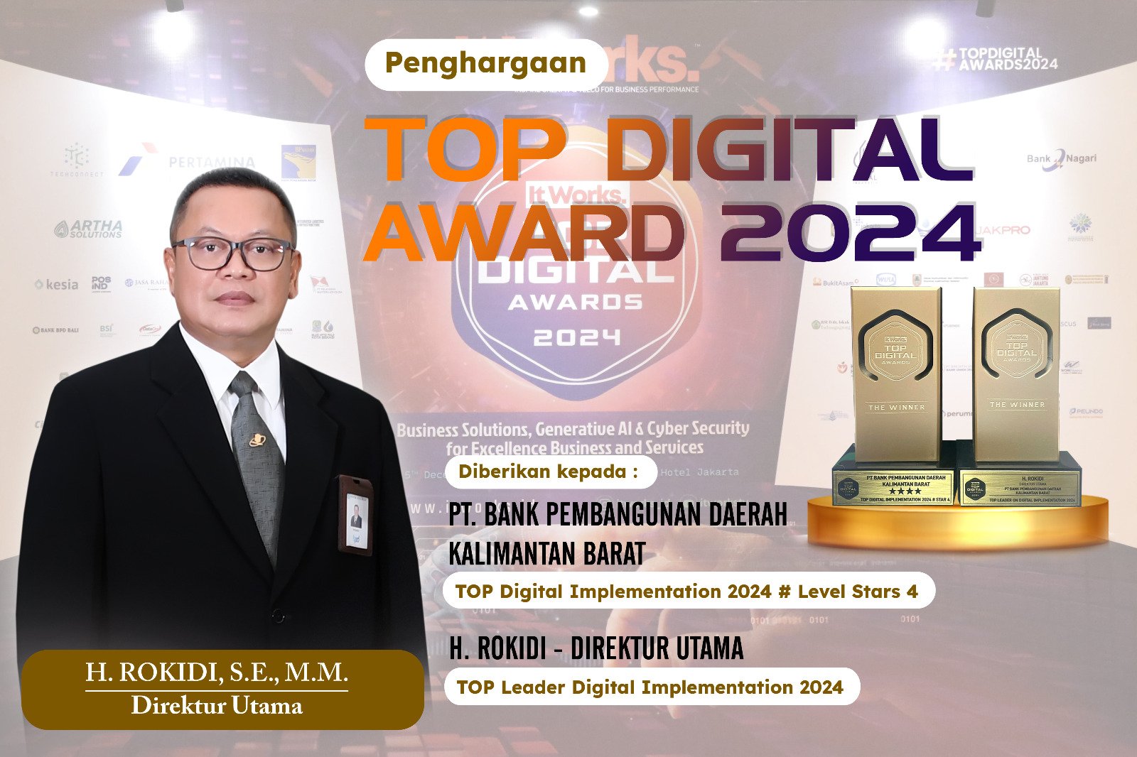 Bank Kalbar Tutup Tahun 2024 dengan Dua Penghargaan Bergengsi Nasional