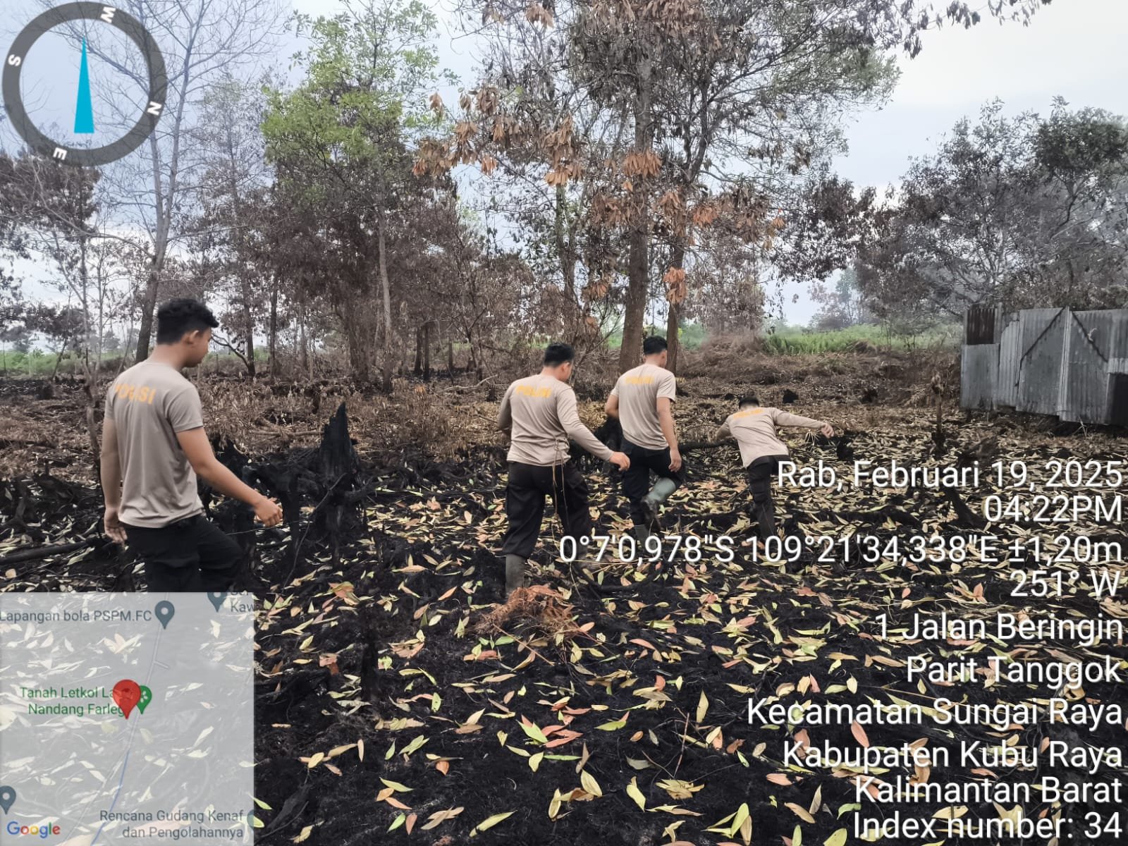 Dua Hektare Lahan di Sungai Raya Terbakar, Polisi Gerak Cepat Padamkan Api