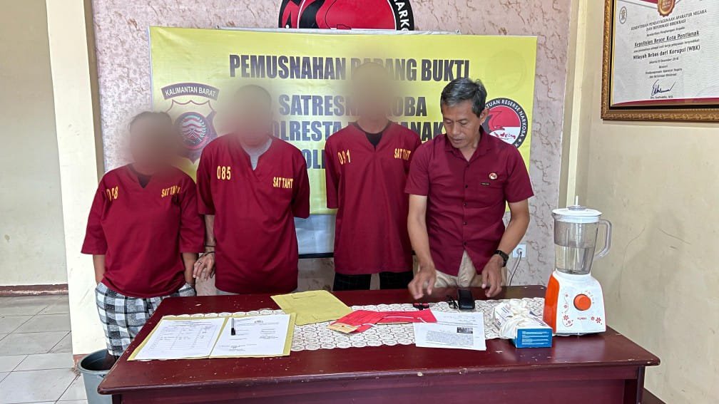 Polresta Pontianak Musnahkan 6,58 Gram Sabu