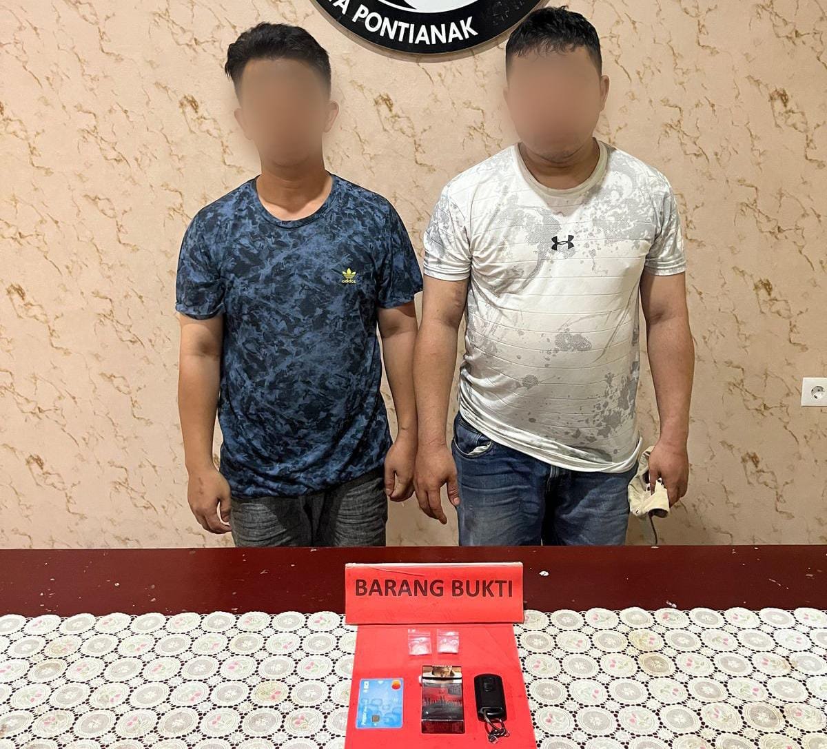 Dua Pelaku Narkoba Ditangkap di Hotel Maestro Pontianak