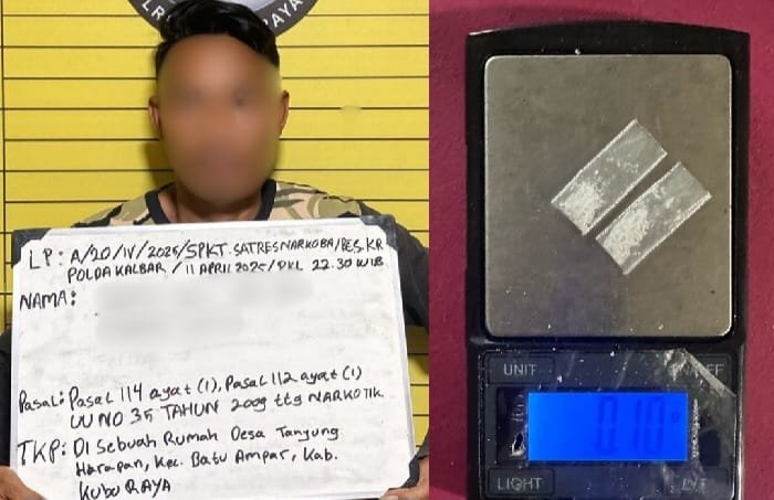 Tim Labubu Polres Kubu Raya Bongkar Jaringan Sabu di Batu Ampar, Satu Pelaku Kabur Lompat ke Sungai