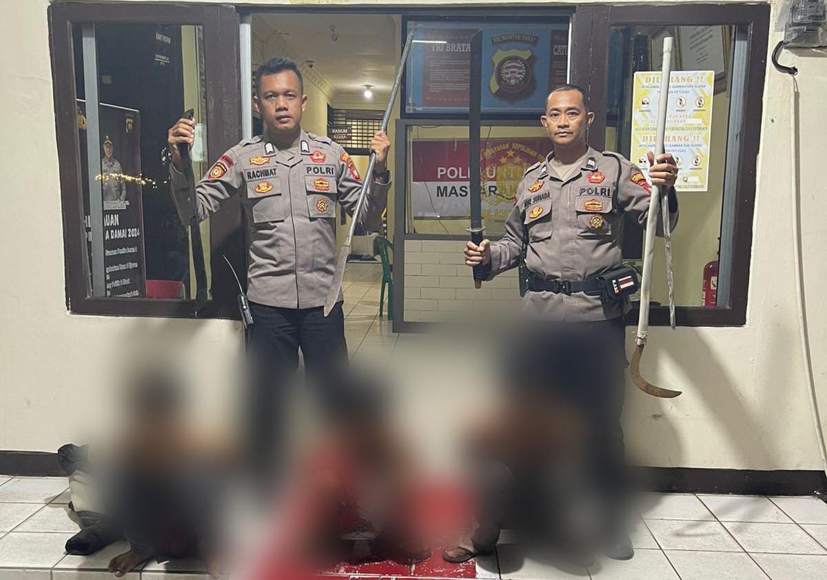 Diduga Hendak Tawuran Gunakan Samurai dan Celurit Panjang, Dua Pelajar SMP Pontianak Nyaris Gagal Ikuti Ujian