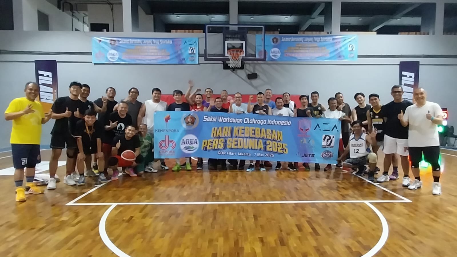 Ketum PWI Hendry Ch Bangun Apresiasi Turnamen Basket Siwo PWI Pusat 3x3