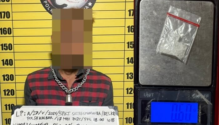 Buang Sabu Saat Dibuntuti Polisi, Pria di Kubu Raya Diciduk Saat Patroli Operasi Pekat