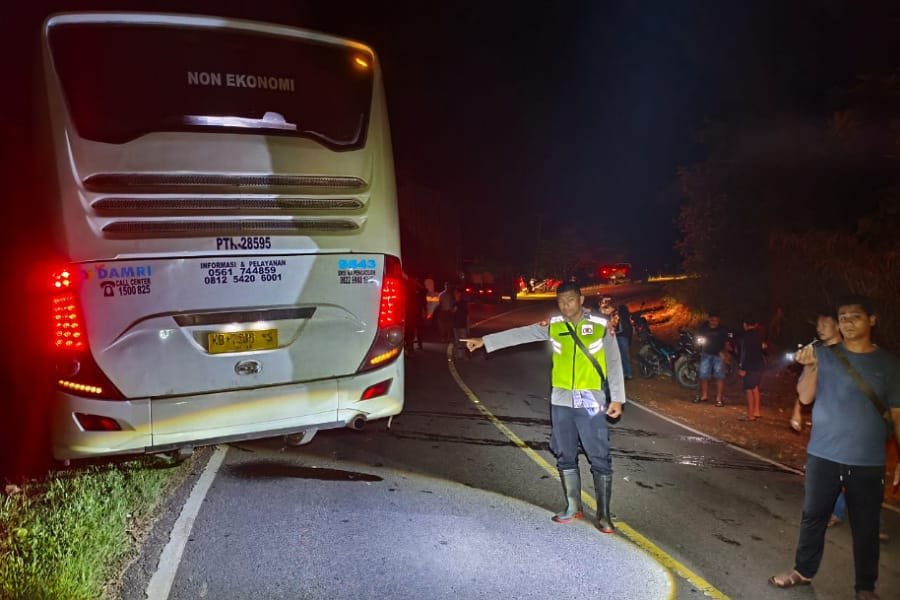 Kecelakaan Lalu Lintas di Jalan Trans Kalimantan, Pengendara Motor Tewas di Tempat
