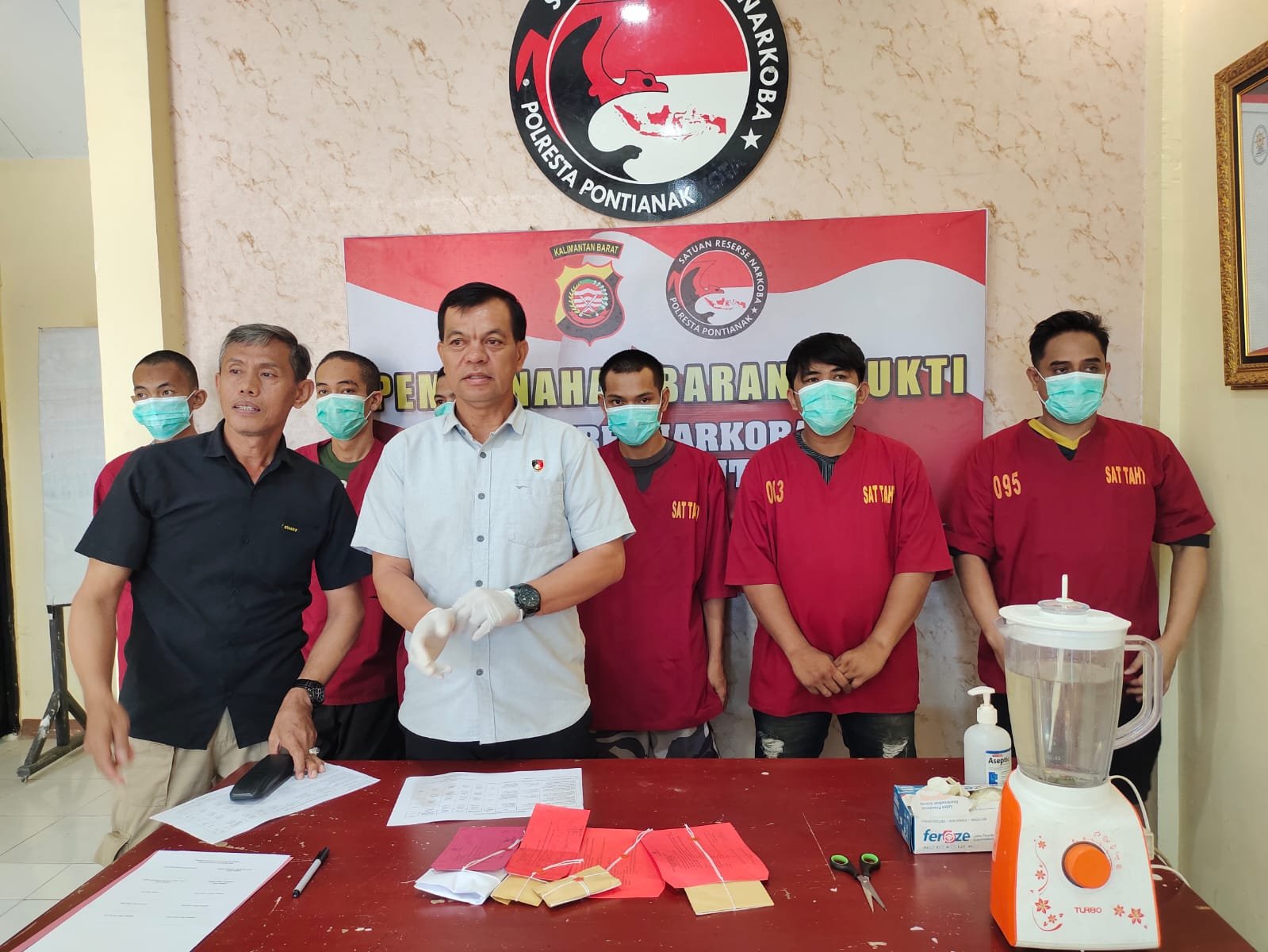 Polresta Pontianak Musnahkan 36,17 Gram Sabu, Proses Enam Tersangka