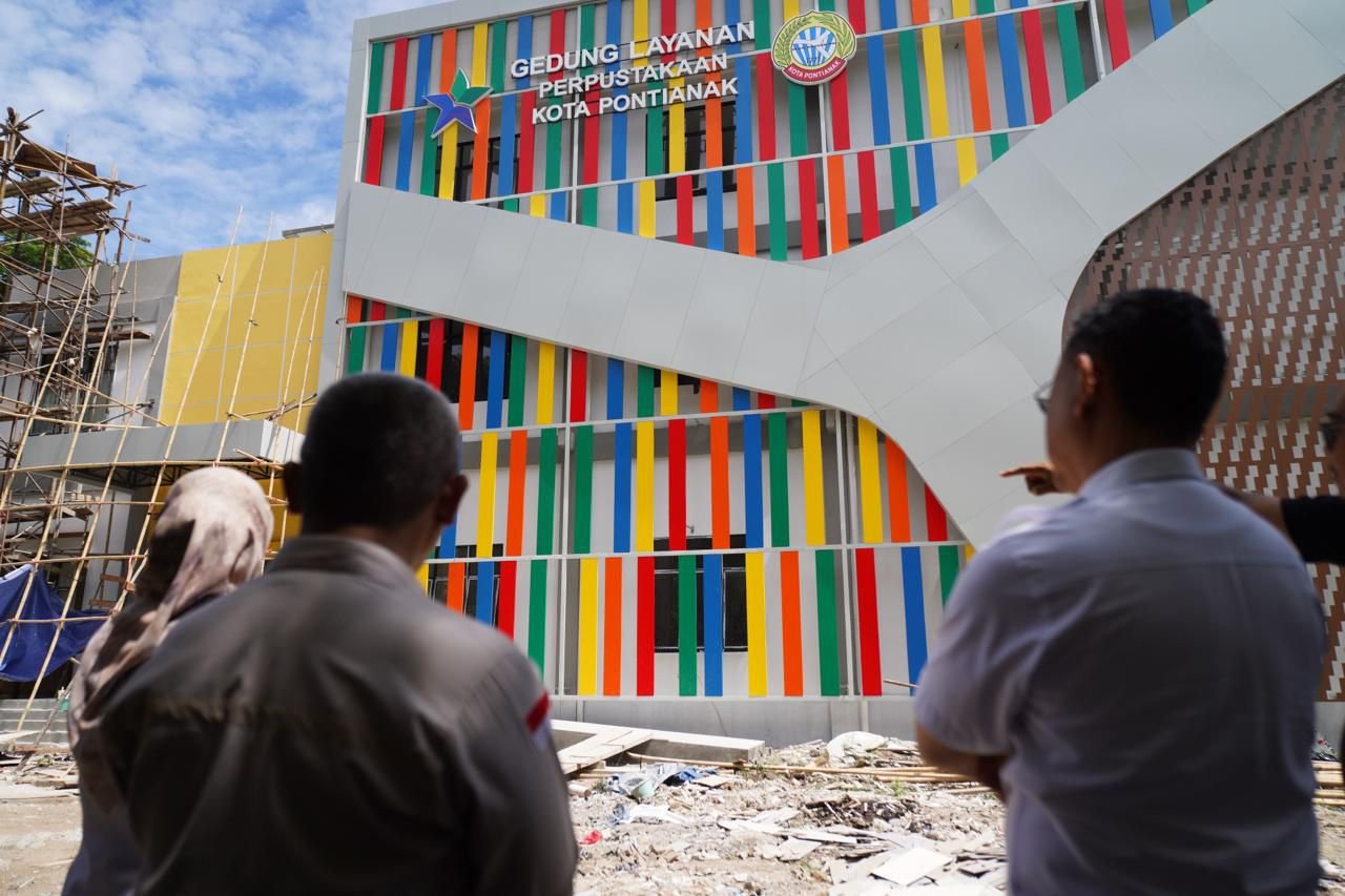 Pembangunan Gedung Layanan Perpustakaan Pontianak Sudah 88 Persen, Rampung September