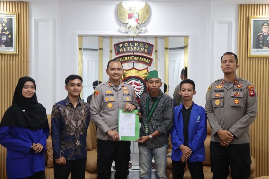 Aliansi Mahasiswa Ketapang Gelar Audiensi dengan Kapolres, Kawal Tujuh Poin Tuntutan Usai Aksi