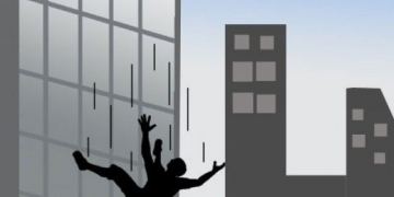 Lompat dari gedung. (Ilustrasi/Istimewa)