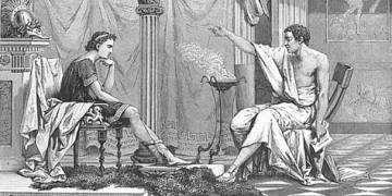 Aristoteles bersama muridnya, Alexander. (Istimewa)