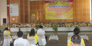 Dewan Pimpinan Cabang Ikatan Sarjana Katolik (DPC ISKA) Kabupaten Sintang menggelar Musyawarah Cabang (Muscab) ke IV, di Balai Kenyalang, Sabtu (21/08/2021). (Istimewa)