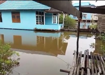 Permukiman warga terendam. Foto: Warganet