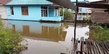 Permukiman warga terendam. Foto: Warganet