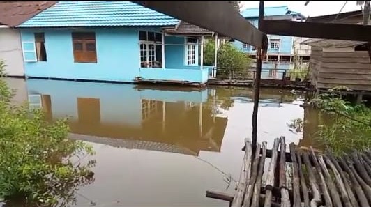 Permukiman warga terendam. Foto: Warganet