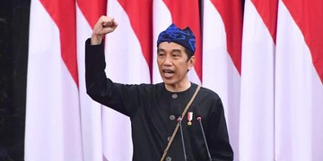 Presiden Joko Widodo menyampaikan Pidato Kenegaraan dalam Sidang Tahunan MPR RI, dan Sidang Bersama DPR RI-DPD RI, Senin (16/8/2021).