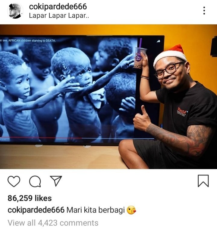 Salah satu unggahan Coki Pardede di Instagram. (Istimewa)