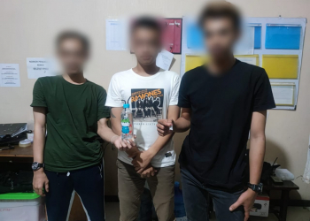 Ketiga pemuda yang diamankan, diantaranya IRM (23 tahun), DAK (21 tahun) dan DY (22 tahun)