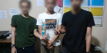 Ketiga pemuda yang diamankan, diantaranya IRM (23 tahun), DAK (21 tahun) dan DY (22 tahun)