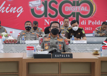 Keterangan foto: Kapolda Kalbar, Irjen Pol Sigid Tri Hardjanto saat menghadiri Launching Aplikasi Sistem Analisis Pencegahan atau (ASAP Digital Nasional) secara virtual, Rabu (15/09/2021). (Istimewa)