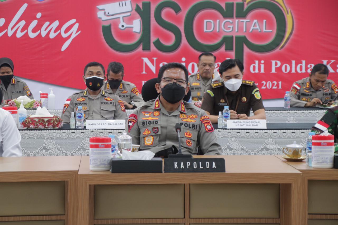 Keterangan foto: Kapolda Kalbar, Irjen Pol Sigid Tri Hardjanto saat menghadiri Launching Aplikasi Sistem Analisis Pencegahan atau (ASAP Digital Nasional) secara virtual, Rabu (15/09/2021). (Istimewa)