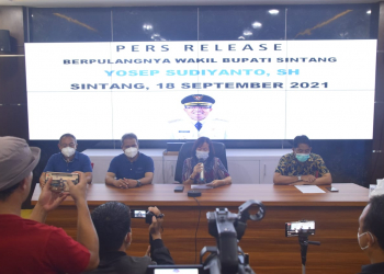 Keterangan foro: Pers rilis Pemkab Sintang tekait meninggalnya Wakil Bupati Sintang, Yosef Sudiyanto. (Istimewa)