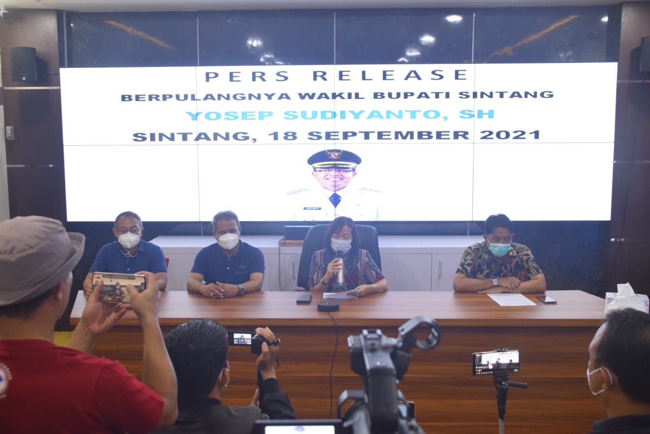 Keterangan foro: Pers rilis Pemkab Sintang tekait meninggalnya Wakil Bupati Sintang, Yosef Sudiyanto. (Istimewa) 