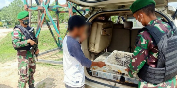 Upaya penyelundupan ini digagalkan saat petugas Pamtas sedang melakukan kegiatan sweeping rutin di jalan utama lintas batas Malaysia - Indonesia, Sungai Daun.