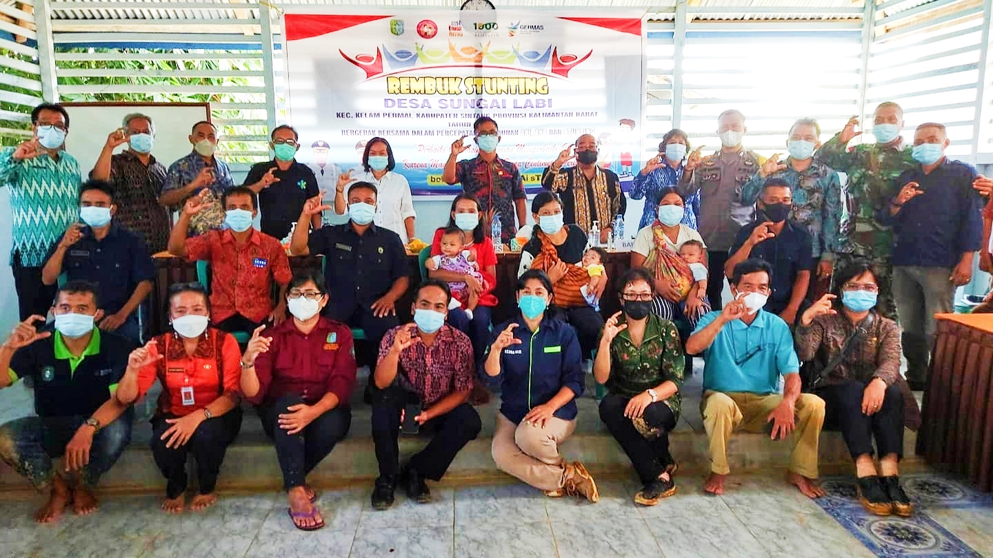 kegiatan 'Rembuk Stunting' Desa Sungai Labi Kecamatan Kelam Permai tahun 2021, Kamis (0209/2021), di Balai Desa Sungai Labi. 