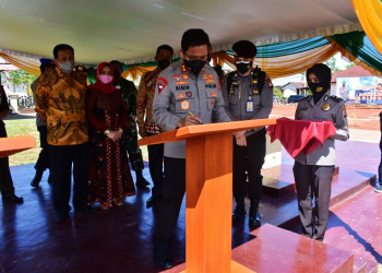 Kapolda Kalbar, Irjen Pol Sigid Tri Hardjanto meresmikan gedung baru mako Polres Kapuas Hulu, di Jalan D.I Panjaitan, Kecamatan Putussibau Utara, Kabupaten Kapuas Hulu. Minggu (05/09/2021).