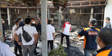 Keterangan foto: Kondisi bangunan Lapas Kelas I Tangerang yang berlokasi di Jalan Veteran, Babakan, Tangerang usai kebakaran. (Istimewa)