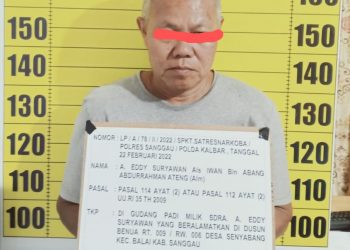 Bandar Narkoba di Sanggau diringkus polisi. Foto: Humas Polres