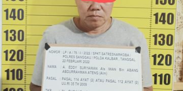 Bandar Narkoba di Sanggau diringkus polisi. Foto: Humas Polres