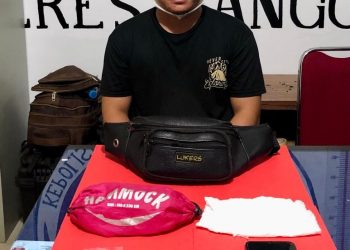Tersangka dan barang bukti sudah diamankan di Polres Sanggau. Foto: Satuan Narkoba Polres Sanggau