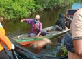 Tim SAR Gabungan menemukan Jenazah Khoirul di Sungai Belangiran, Kecamatan Kendawangan. Foto: Ist