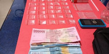 Barang Bukti yang berhasil diamankan Sat Narkoba Polres Sanggau. Foto: Polisi for Equator Online