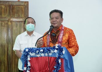 Bupati Sanggau Paolus hadi meresmikan Gereja Katolik Santa Maria Sebayor, Minggu (22/5/2022). Foto: Ist
