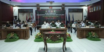 Pembukaan TMMD ke 113 Kabupaten Sanggau digelar di Ruang Musyawarah Kantor Bupati Sanggau. Foto: Ist