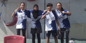 Atlet Panjat Tebing nomor Boulder Beregu putri yang berhasil sumbangkan medali emas