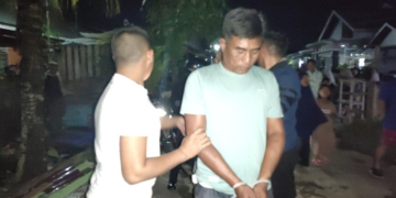 Salah satu pelaku yang diamankan Sat Narkoba Kubur Raya