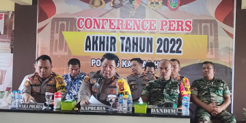 Conference Pers yang dilakukan Polres Kapuas Hulu dalam pencapaian kinerja tahun 2022